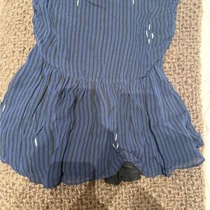 Isabel Marant Étoile Navy and Black Striped Mini Skirt or Top